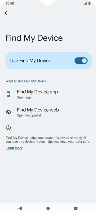 Press the Home key to return to the home screen.