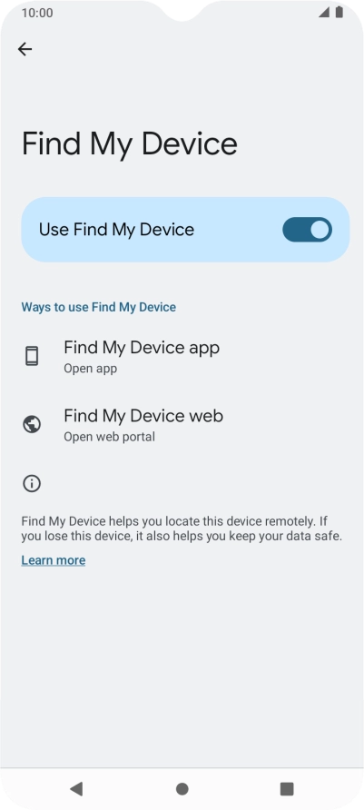 Press the Home key to return to the home screen.