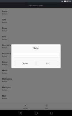 Key in Vodafone MMS and press OK.