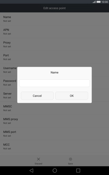 Key in Vodafone MMS and press OK.