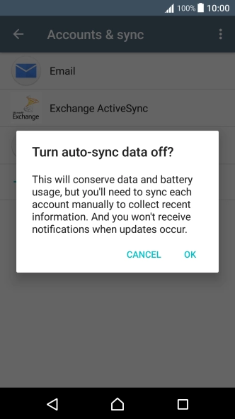 If you turn off the function, press OK.