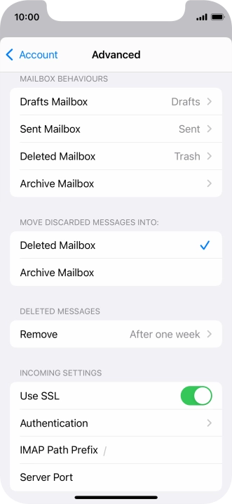 Press the indicator next to 