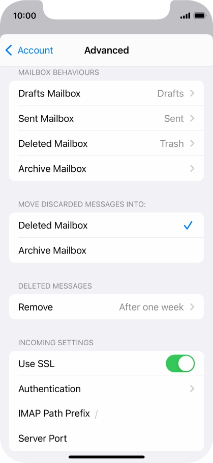 Press the indicator next to 