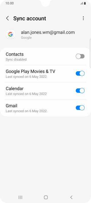 Press the indicator next to 