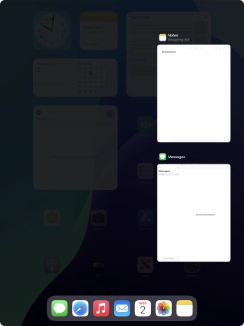 Slide upwards on the required application to end it.