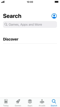Press the search field and key in the name or subject of the required app.
