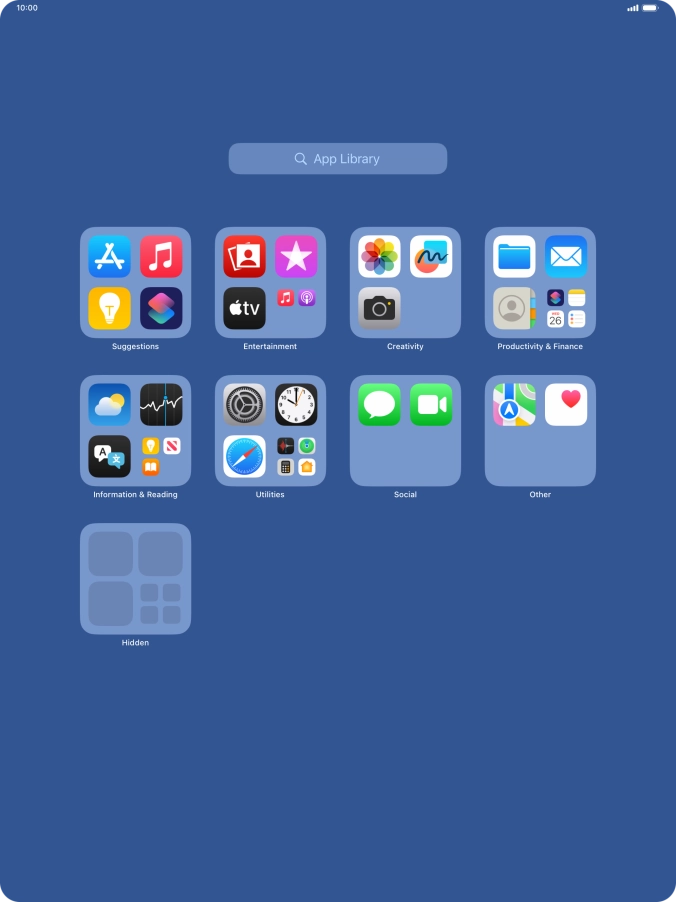 The app is now placed in the Hidden folder in the App Library.