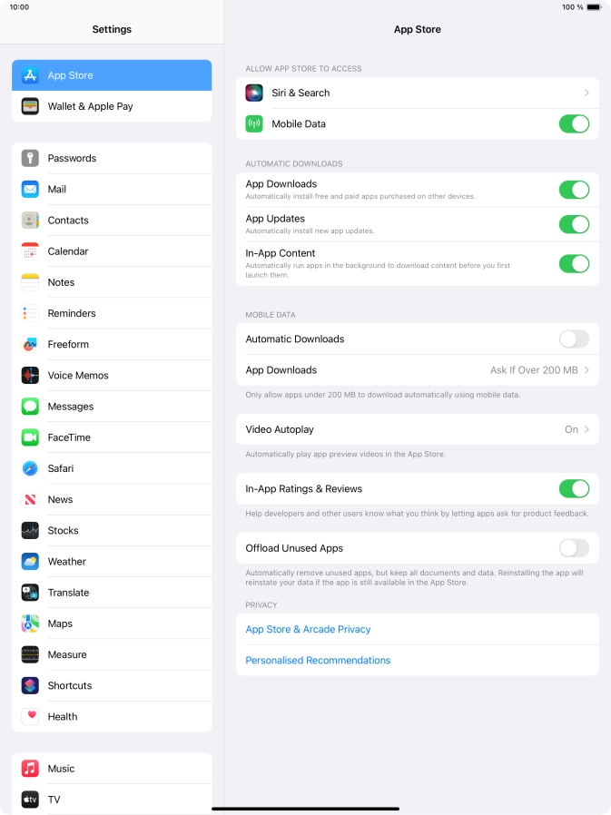 Press the indicator next to 
