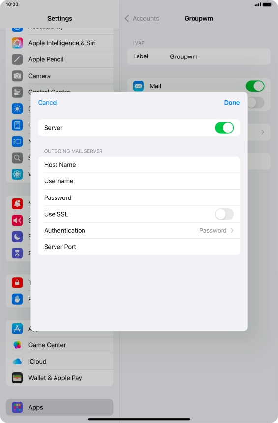 Press the indicator next to 