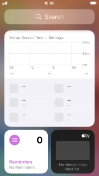 Slide your finger upwards on the screen.