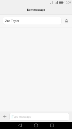 Press the text input field and write the text for your picture message.