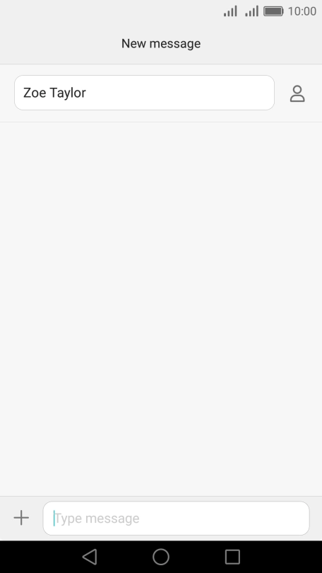Press the text input field and write the text for your picture message.