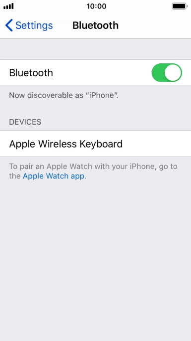 Press the required Bluetooth device and follow the instructions on the screen to pair the device with your phone.