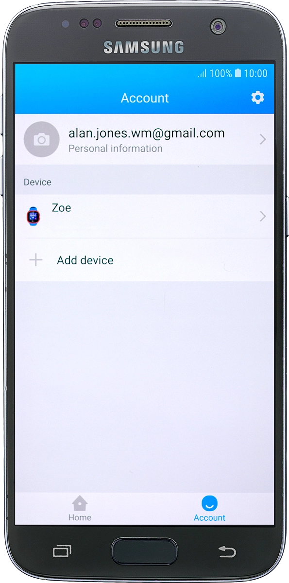 On your phone: Press the required account.