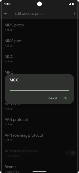 Key in 505 and press OK.
