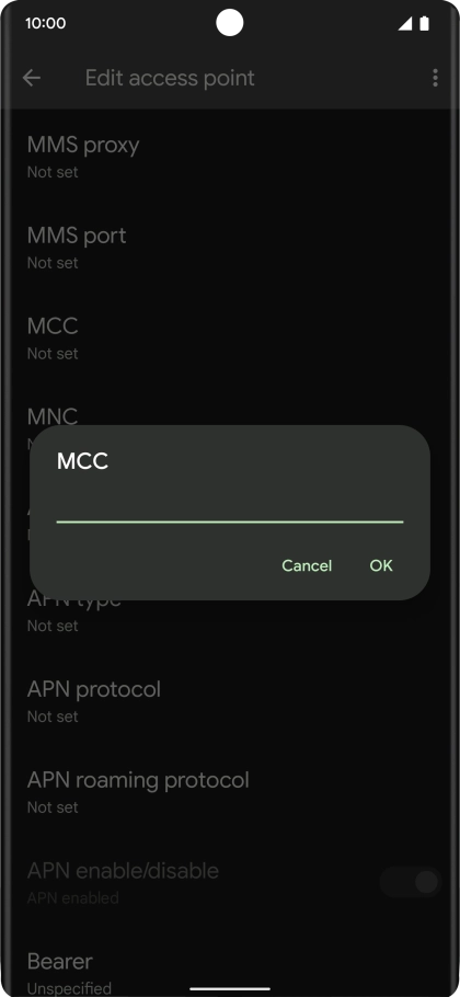 Key in 505 and press OK.