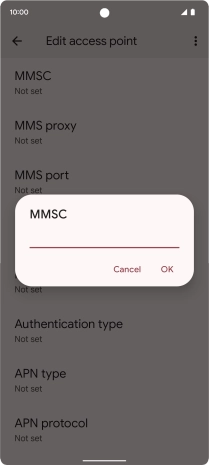 Key in http://pxt.vodafone.net.au/pxtsend and press OK.