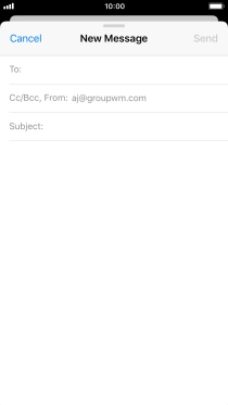 Press To: and key in the first letters of the recipient's name.