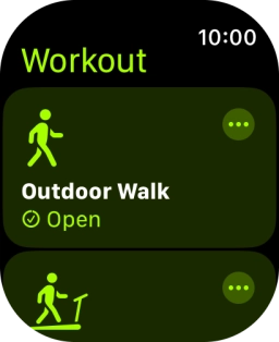 Press the required training activity to start it.