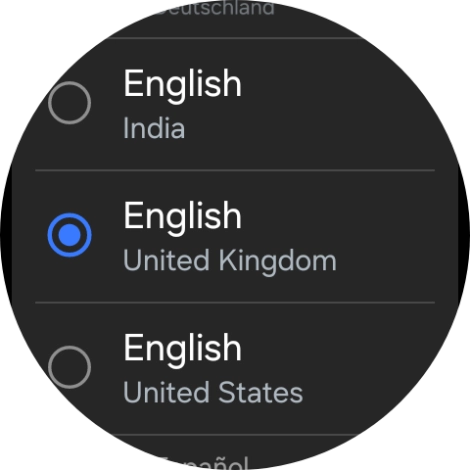 Press the required language.
