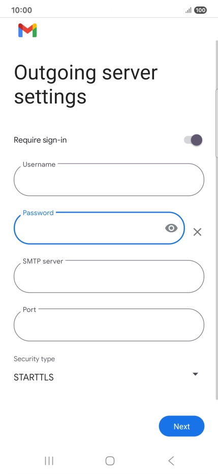 Press the field below 