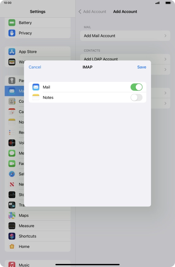 Press Save. Your email account has now been set up. To select more settings for incoming and outgoing server, proceed with the following steps.