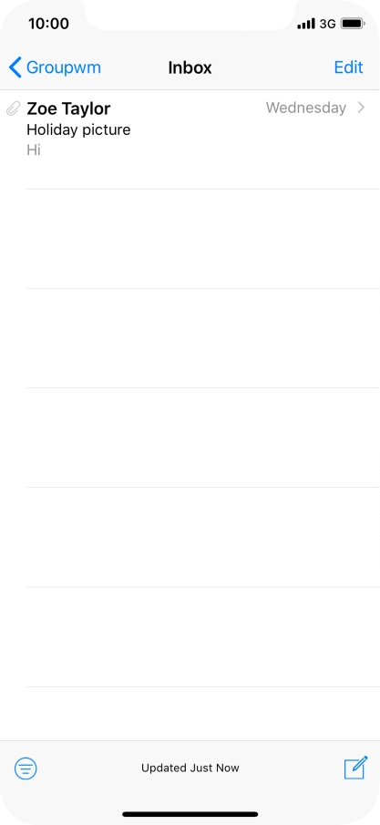 Press the new email message icon.