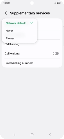 Press Always to turn on caller identification.