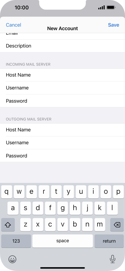 Press Save. Your email account has now been set up. To select more settings for incoming and outgoing server, proceed with the following steps.