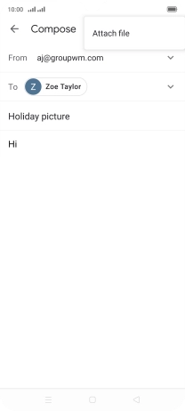 Press Attach file and go to the required folder.