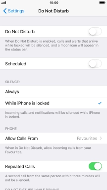 Press the indicator next to 