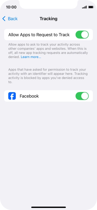 Press the indicator next to 