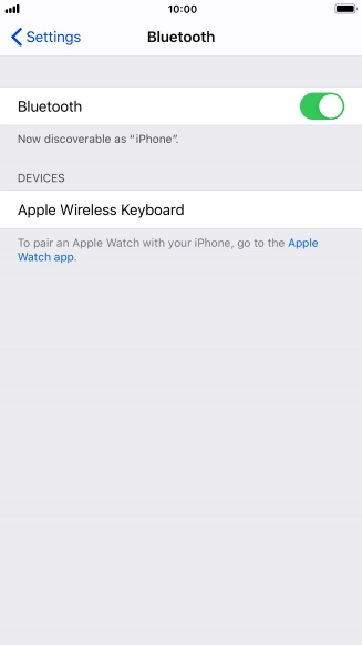 Press the required Bluetooth device and follow the instructions on the screen to pair the device with your phone.