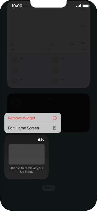 Press Remove Widget.