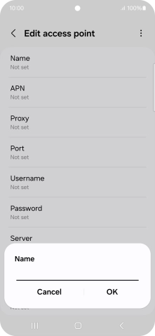 Key in Vodafone MMS and press OK.