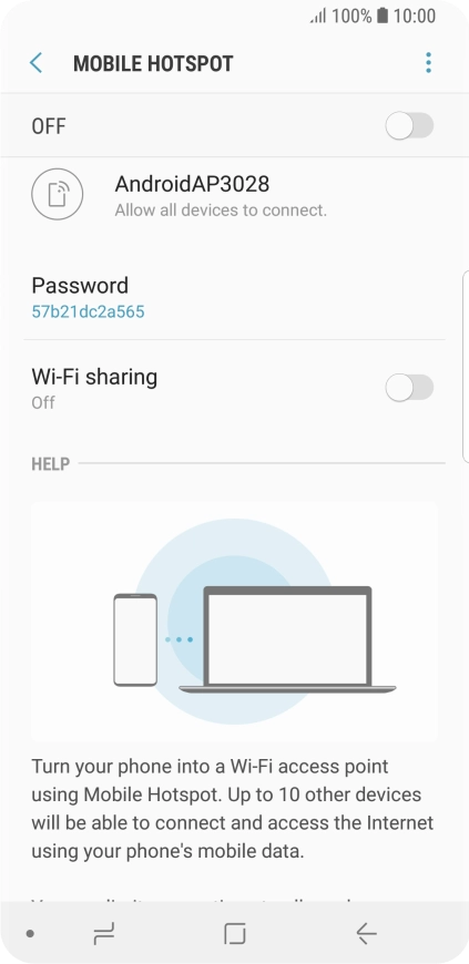 Press the menu icon.