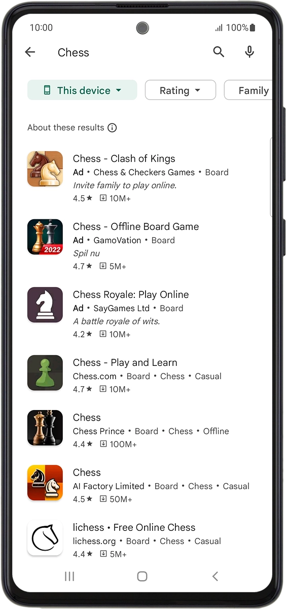 On your phone: Press the required app.
