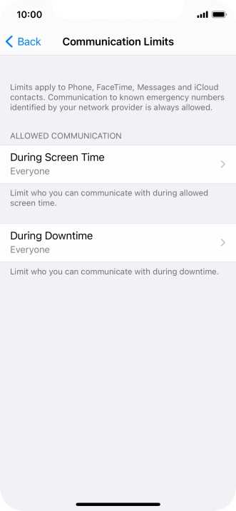 Press During Screen Time.