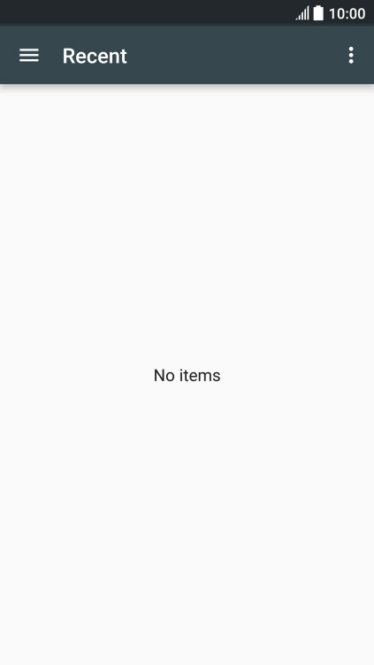 Slide your finger right starting from the left side of the screen.