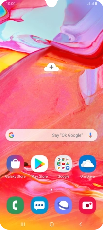 Slide your finger upwards on the screen.