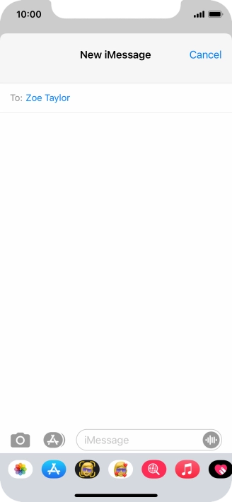 You can also send pictures, video clips, audio files and different effects in your iMessage. Follow the instructions on the screen to send your iMessage with the required content.