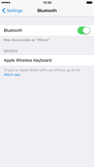 Press the required Bluetooth device and follow the instructions on the screen to pair the device with your phone.
