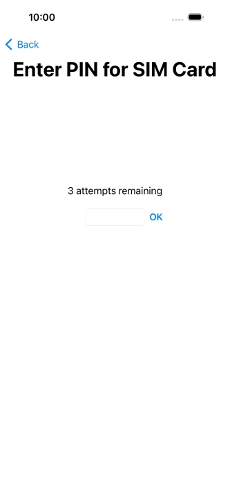 If your SIM is locked, key in your PIN and press OK.