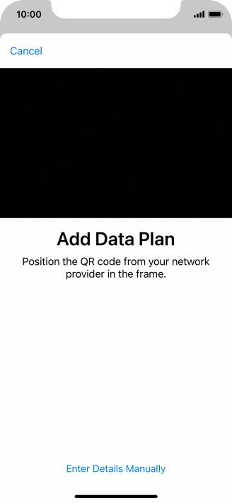 Place the QR code you've received inside the phone camera frame to scan the code.