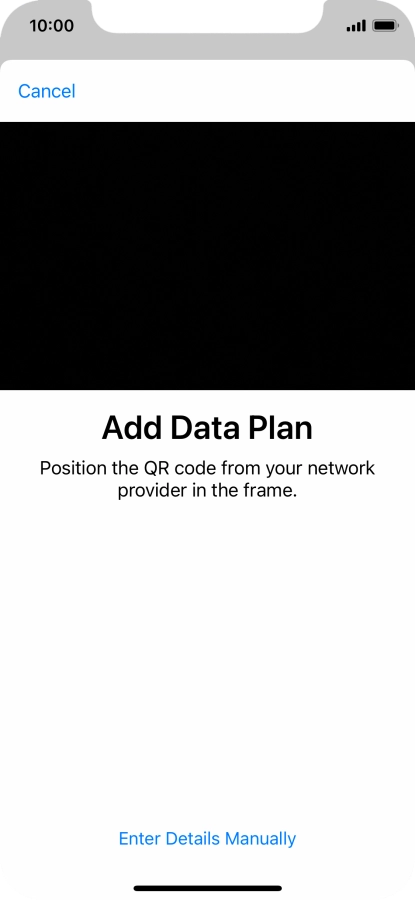 Place the QR code you've received inside the phone camera frame to scan the code.