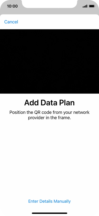 Place the QR code you've received inside the phone camera frame to scan the code.