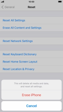 Press Erase iPhone.
