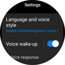 Press Language and voice style.