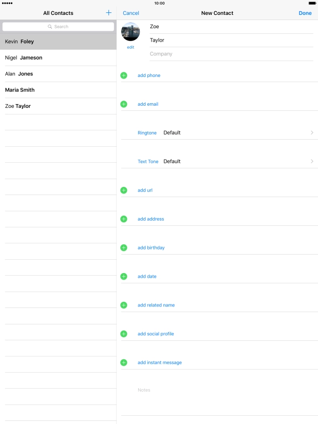 Press add phone and key in the required phone number.
