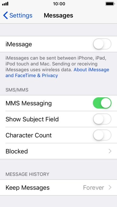 Press the Home key to return to the home screen.